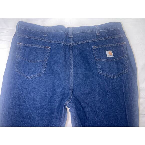 Carhartt Jeans Men’s Size 42x32 Blue Denim Relaxed Fit Work Pants Cotton 381-83 - Picture 12 of 13